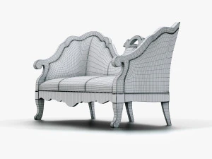 annibale colombo sofa a741 historical collection 3D Model