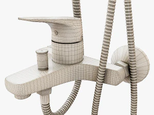 shower set aquanova robot square 8087 venus and mixer grohe bauflow 32811000 3D Model