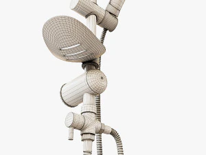 shower set aquanova robot square 8087 venus and mixer grohe bauflow 32811000 3D Model