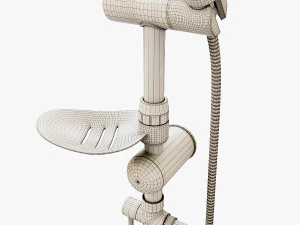 shower set aquanova robot square 8087 venus and mixer grohe bauflow 32811000 3D Model