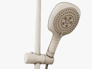 shower set aquanova robot square 8087 venus and mixer grohe bauflow 32811000 3D Model