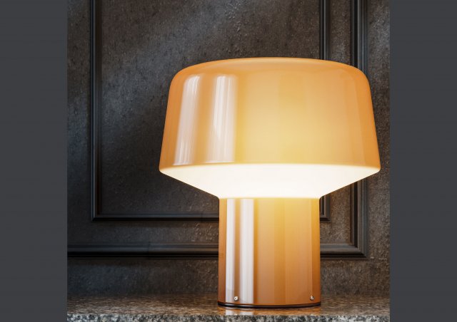 table lamp foscarini glass drop Model 3D .c4d .max .obj .3ds .fbx .stl .blend 