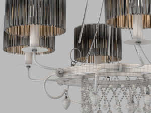 chandelier with sconce baga 3230 3240 dx 3D मॉडल