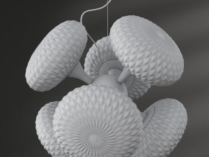 chandelier glass solar balloon bronze loft-concept Modello 3D