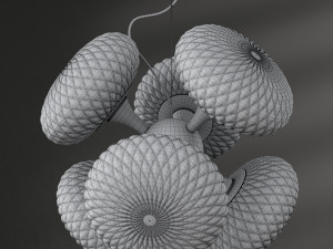 chandelier glass solar balloon bronze loft-concept Modello 3D