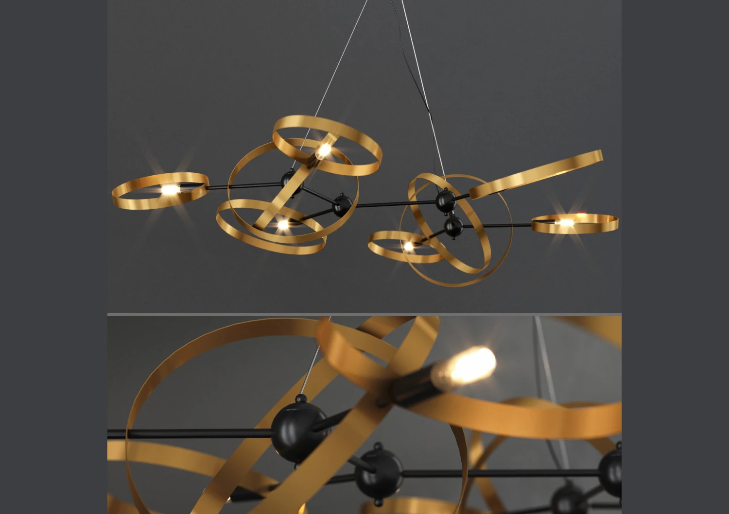 chandelier sata lampatron 3D Model .c4d .max .obj .3ds .fbx .stl .blend 