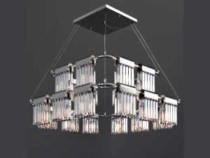 chandelier crystal pendants 20 loft-concept 3D Model