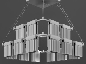 chandelier crystal pendants 20 loft-concept Model 3D