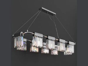 chandelier crystal pendants 10 loft-concept 3D Model