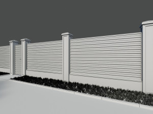 fence made of corrugated board 5 options Modelo 3D