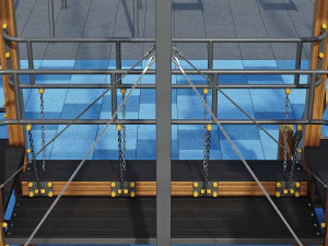 children playground pirate ship 3D Model