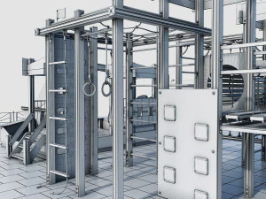 children playground pirate ship 3D Model