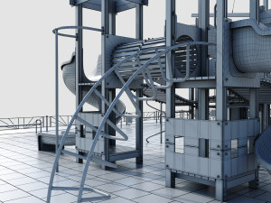 children playground pirate ship Model 3D