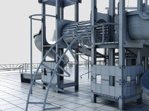 children playground pirate ship 3D Model