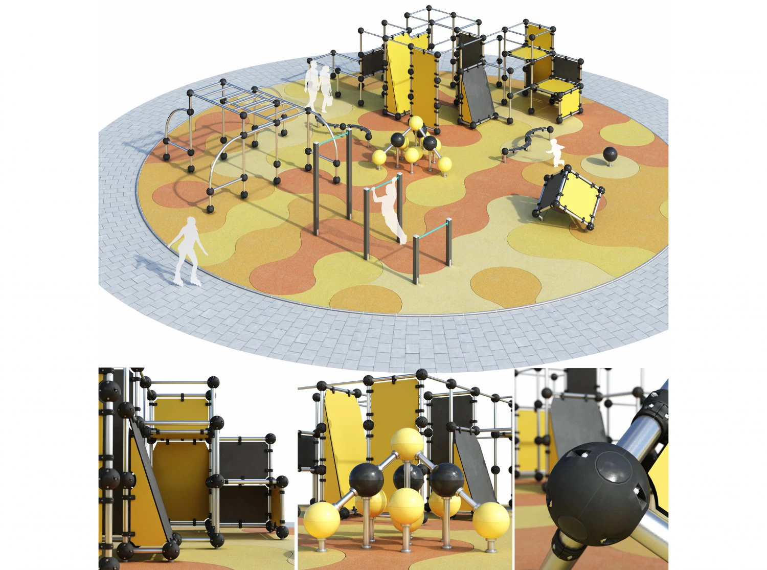 children playground 4 3D Model .c4d .max .obj .3ds .fbx .stl .blend 