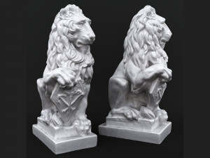lion sculpture Model 3D