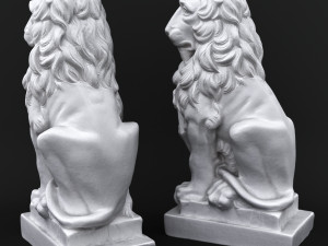 lion sculpture Model 3D
