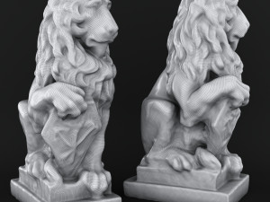 lion sculpture Model 3D