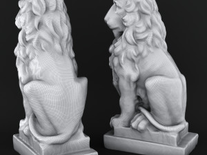lion sculpture Model 3D