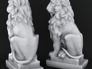 rzeźba lwa Model 3D