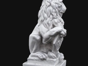 rzeźba lwa Model 3D