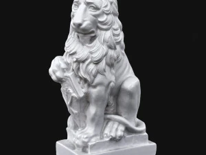 rzeźba lwa Model 3D
