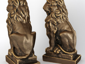 lion sculpture bronze 3Dモデル