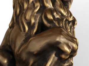 lion sculpture bronze 3D Model