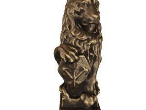 lion sculpture bronze 3D Model