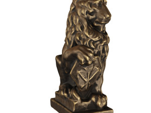 lion sculpture bronze 3Dモデル