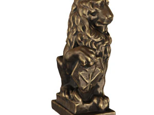 lion sculpture bronze 3D Model