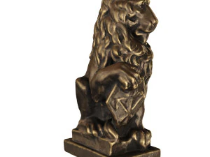 lion sculpture bronze 3D Model