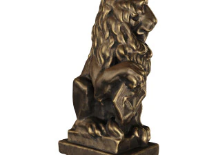lion sculpture bronze 3D Model