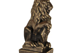 lion sculpture bronze 3D Model
