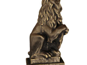 lion sculpture bronze 3D Model