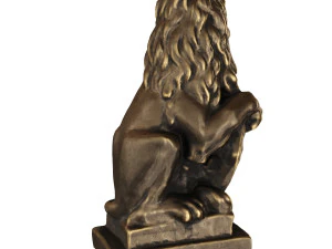 lion sculpture bronze 3D Model