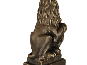 lion sculpture bronze 3D Model