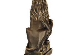 lion sculpture bronze 3D Model