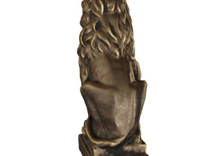 lion sculpture bronze 3D Model