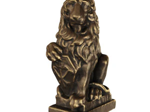 lion sculpture bronze 3D Model