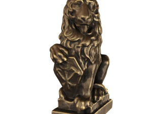 lion sculpture bronze 3D Model