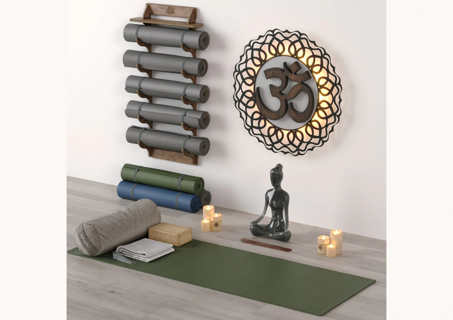 excellent yoga set 3D Model .c4d .max .obj .3ds .fbx .stl .blend 