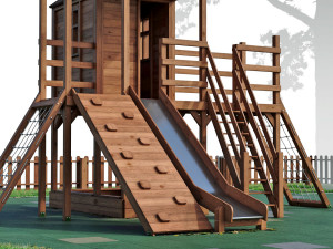 children playground forest house 3D Model