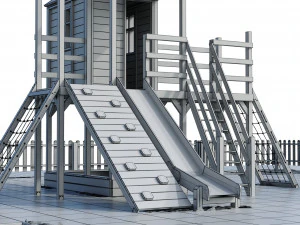 children playground forest house 3D Model