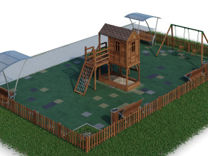 children playground forest house 3D Model