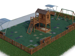 children playground forest house 3D Model