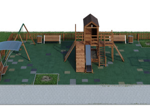 children playground forest house 3D Model