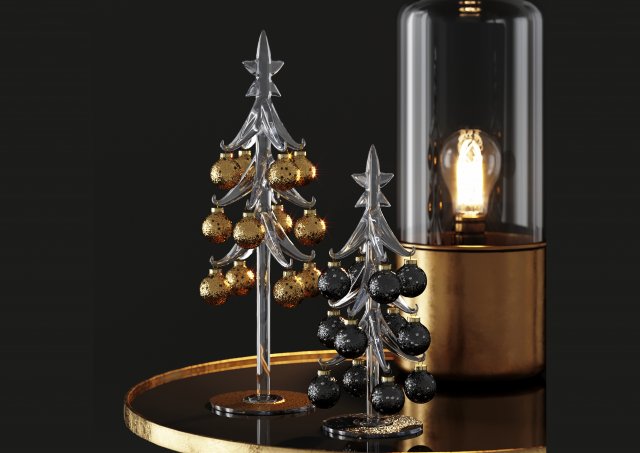 stylish christmas decor 3D Model .c4d .max .obj .3ds .fbx .stl .blend 