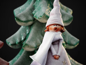 cute christmas decor 3D Model