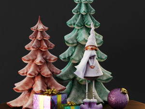 cute christmas decor 3D Model